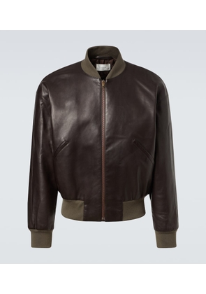 The Row Setsen leather bomber jacket