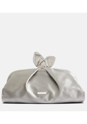 Aquazzura Bow Tie velvet clutch