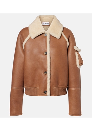 Loewe Shearling-trimmed leather blouson
