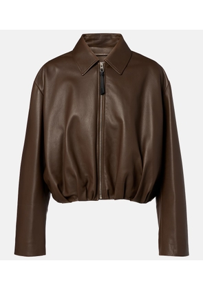 Loewe Draped leather jacket