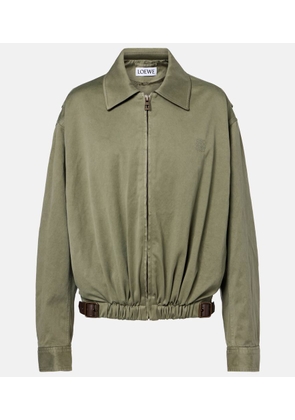 Loewe Belted cotton satin blouson jacket