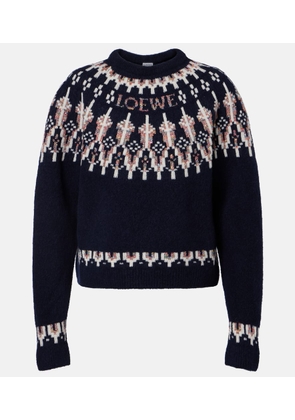 Loewe Fair Isle sequined wool-blend sweater