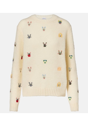 Loewe x Louis Wain embroidered wool sweater