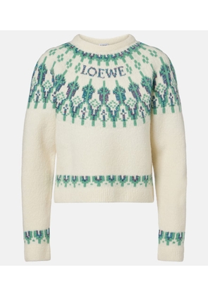 Loewe Fair Isle sequined wool-blend sweater