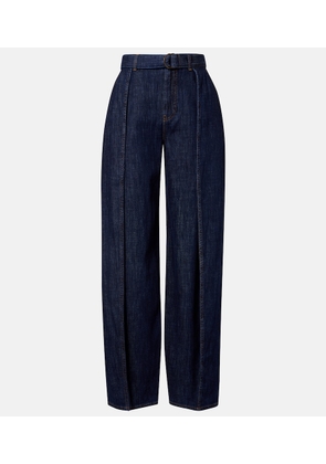 Loewe Belted high-rise wide-leg jeans