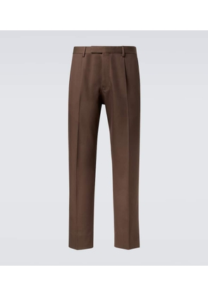 Zegna Cotton and wool straight pants