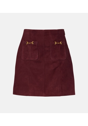 Rixo Wiley suede miniskirt