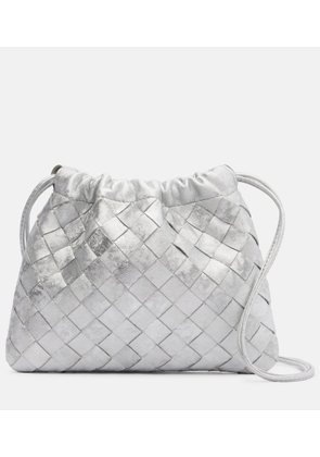 Bottega Veneta Intrecciato Small metallic leather pouch