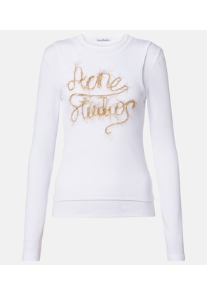 Acne Studios Logo layered cotton-blend top