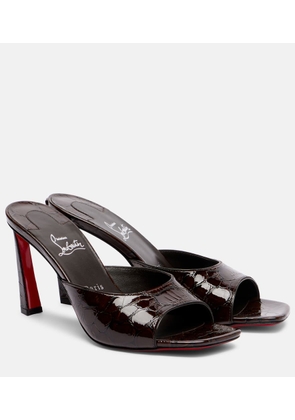 Christian Louboutin Condora 85 patent leather mules