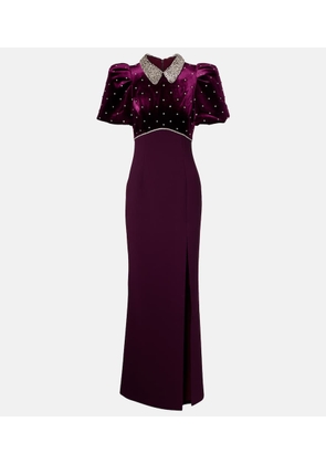 Rebecca Vallance Charles embellished velvet gown