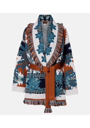 Alanui Island Soul jacquard wool cardigan