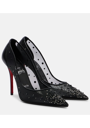 Christian Louboutin Miss Z 100 embellished mesh pumps