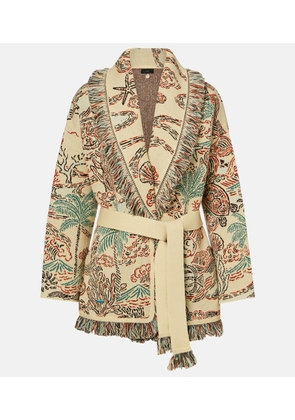 Alanui Sketched By The Sea wool cardigan