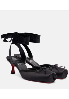Christian Louboutin Cassia 55 satin slingback pumps
