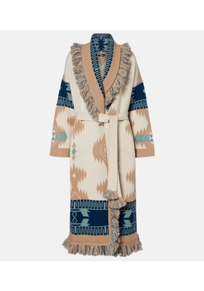 Alanui Icon jacquard virgin wool cardigan