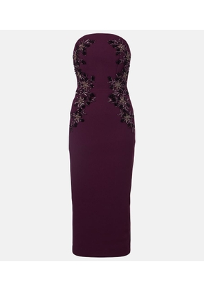 Rebecca Vallance Beatrice beaded crepe midi dress
