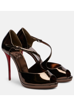 Christian Louboutin Miss Zigourata 120 mirrored leather sandals