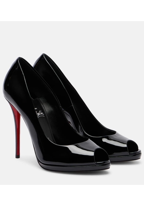 Christian Louboutin Lady Z patent leather peep-toe pumps