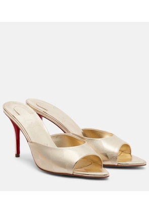 Christian Louboutin Miss Z metallic leather mules