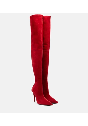 Christian Louboutin Miss Z 100 suede over-the-knee boots