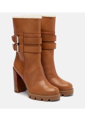 Christian Louboutin Elisawalk 100 leather ankle boots