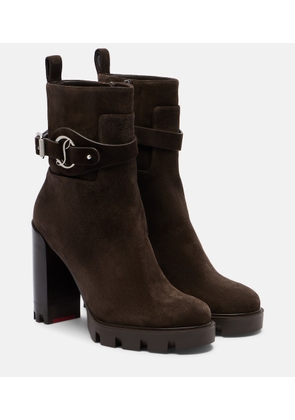 Christian Louboutin Dianouchette 100 suede ankle boots