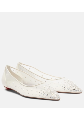 Christian Louboutin Miss Z Degrastrassina Perla mesh flats