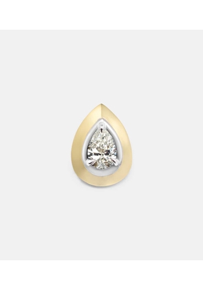 Rainbow K 9kt gold single earring with diamond