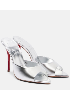 Christian Louboutin Miss Z 100 metallic leather mules
