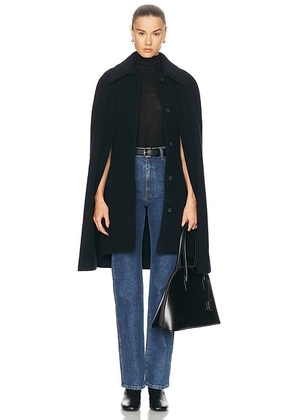 Toteme Cape Coat in Navy - Navy. Size 36 (also in ).