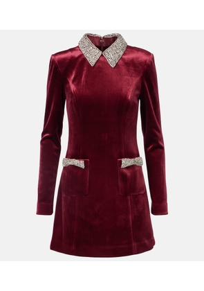 Rebecca Vallance Edwiena embellished velvet minidress