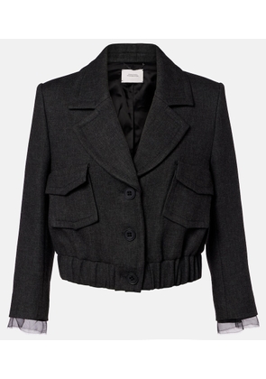 Dorothee Schumacher Layered Coolness organza-trimmed cropped jacket
