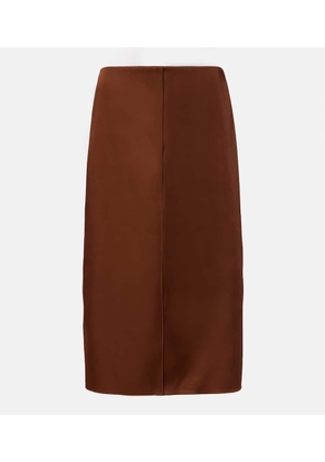 Dorothee Schumacher Shiny Statement high-rise duchesse pencil skirt