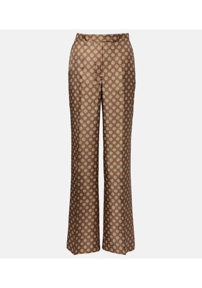 Dorothee Schumacher Graphic Dreams printed silk twill palazzo pants