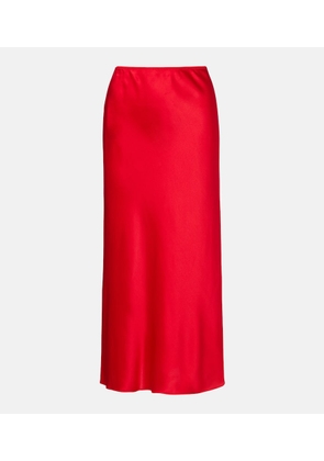 Dorothee Schumacher Sense Of Shine satin midi skirt