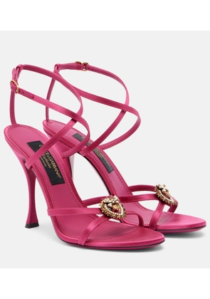 Dolce&Gabbana Devotion 105 embellished satin sandals