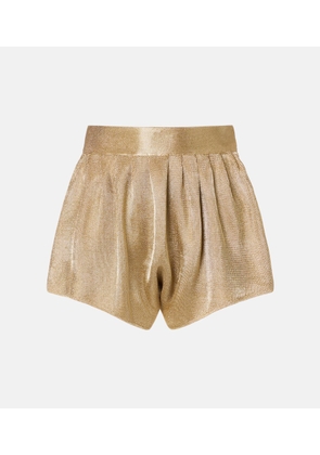 Alaia High-rise mesh shorts