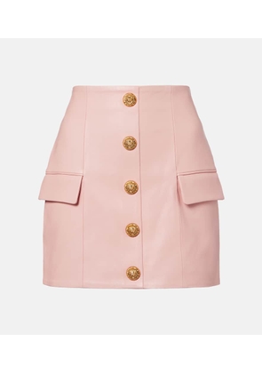 Balmain Leather miniskirt
