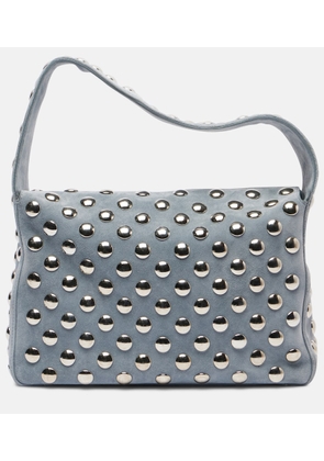 Khaite Elena Medium studded suede shoulder bag