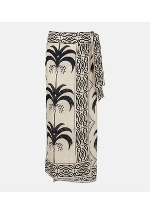 Johanna Ortiz Printed linen beach cover-up