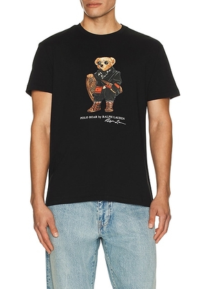 Polo Ralph Lauren Short Sleeve Graphic Polo Bear T-Shirt in Black - Black. Size L (also in XL/1X).