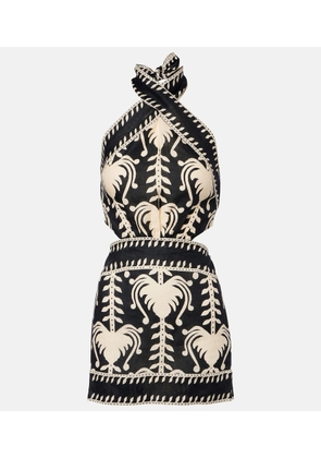 Johanna Ortiz Cutout printed minidress