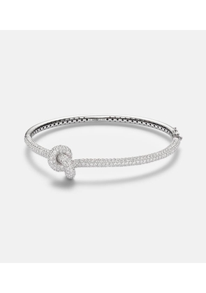 Engelbert Legacy Knot 18kt white gold bangle with diamonds