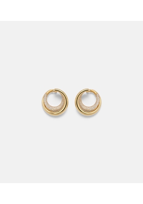 Engelbert Infinity Loop Medium 18kt gold (750/1000) earrings with diamonds