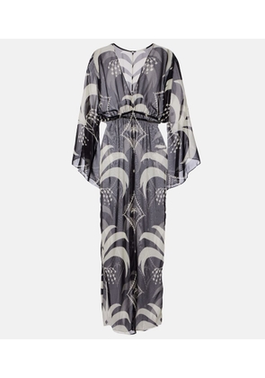 Johanna Ortiz Printed sheer beach cover-up