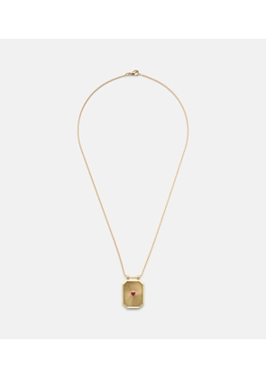 Marie Lichtenberg Love 18kt gold pendant necklace with ruby
