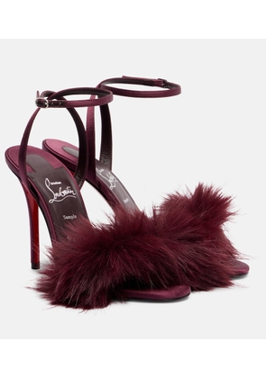 Christian Louboutin Patchoulina 100 crepe satin sandals