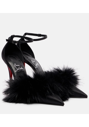 Christian Louboutin Zanzee 100 crepe satin pumps
