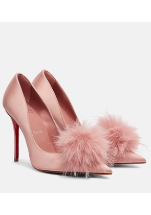 Christian Louboutin Alana 100 embellished crepe satin pumps